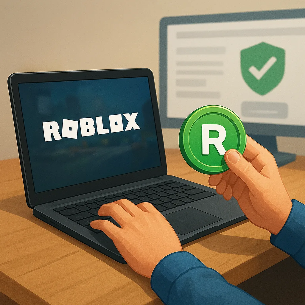 Imagem editorial moderna para how to get free Robux safely